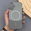 قاب گوشی iPhone 16 آیفون CASE PVD مگ سیف اصلی هاشور کربن خاکستری