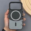 قاب گوشی iPhone 17 Pro آیفون CASE PVD مگ سیف اصلی هاشور کربن مشکی