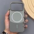 قاب گوشی iPhone 17 Pro آیفون CASE PVD مگ سیف اصلی هاشور کربن خاکستری