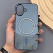 قاب گوشی iPhone 17 آیفون CASE PVD مگ سیف اصلی هاشور کربن سرمه ای