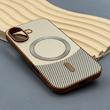قاب گوشی iPhone 17 آیفون CASE PVD مگ سیف اصلی هاشور کربن کرم کد E1-1000992