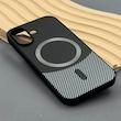 قاب گوشی iPhone 17 آیفون CASE PVD مگ سیف اصلی هاشور کربن مشکی کد 1000994