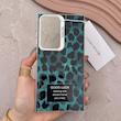 قاب گوشی Galaxy S24 Ultra سامسونگ So CooL سوکول اورجینال فانتزی دکمه کرومی طرح پلنگی سبز