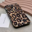 قاب گوشی iPhone 17 آیفون So CooL سوکول اورجینال فانتزی دکمه کرومی طرح پلنگی قهوه ای کد E1-1001756