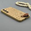 قاب گوشی Galaxy A35 سامسونگ چرمی Hard اورجینال Unique Case بند انگشتی طرح گل نسکافه‌ای کد 1000351