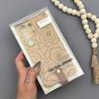 قاب گوشی Galaxy S24 Ultra سامسونگ چرمی Hard اورجینال Unique Case بند انگشتی طرح گل نسکافه‌ای کد 1000355