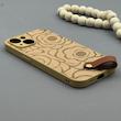 قاب گوشی iPhone 15 آیفون چرمی Hard اورجینال Unique Case بند انگشتی طرح گل نسکافه‌ای کد 1000357