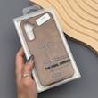 قاب گوشی Galaxy A16 سامسونگ اورجینال یونیک کیس چرمی دوخت طرح پاپیون کد 1000876