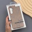 قاب گوشی Galaxy S24 FE سامسونگ اورجینال یونیک کیس چرمی دوخت طرح پاپیون کد 1000886
