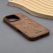 قاب گوشی iPhone 16 Pro آیفون اورجینال یونیک کیس چرمی دوخت طرح پاپیون کد 1000907