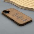 قاب گوشی iPhone 16 آیفون اورجینال یونیک کیس چرمی دوخت طرح پاپیون کد 1000908