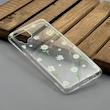 قاب گوشی Galaxy A12 - M12 سامسونگ شفاف پشت طلقی شیشه‌ای دور ژله ای طرح گل بابونه کد 1002463