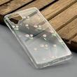 قاب گوشی Galaxy A12 - M12 سامسونگ شفاف پشت طلقی شیشه‌ای دور ژله ای طرح گل لاله کد E1-1002469