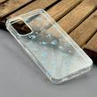 قاب گوشی Galaxy A15 سامسونگ شفاف پشت طلقی شیشه‌ای دور ژله ای طرح گل آبی کد E1-1002484