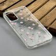 قاب گوشی Galaxy A15 سامسونگ شفاف پشت طلقی شیشه‌ای دور ژله ای طرح گل صورتی کد E1-1002488
