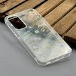 قاب گوشی Galaxy A35 سامسونگ شفاف پشت طلقی شیشه‌ای دور ژله ای طرح گل کد 1002530