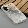 قاب گوشی Galaxy A37 سامسونگ شفاف پشت طلقی شیشه‌ای دور ژله ای طرح گل صورتی کد 1002550