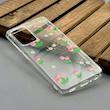 قاب گوشی Galaxy A52 4G - A52 5G - A52S سامسونگ شفاف پشت طلقی شیشه‌ای دور ژله ای طرح گل لاله کد E1-1002553