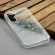 قاب گوشی Galaxy A54 سامسونگ شفاف پشت طلقی شیشه‌ای دور ژله ای طرح گل آبی کد 1002564