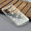 قاب گوشی Galaxy A55 سامسونگ شفاف پشت طلقی شیشه‌ای دور ژله ای طرح گل بابونه کد 1002572