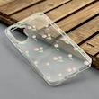 قاب گوشی Galaxy A56 سامسونگ شفاف پشت طلقی شیشه‌ای دور ژله ای طرح گل لاله کد E1-1002579