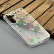 قاب گوشی Galaxy S25 FE سامسونگ شفاف پشت طلقی شیشه‌ای دور ژله ای طرح گل لاله کد 1002598