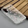 قاب گوشی Galaxy S25 FE سامسونگ شفاف پشت طلقی شیشه‌ای دور ژله ای طرح گل صورتی کد 1002599