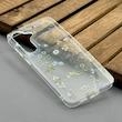 قاب گوشی Galaxy S25 FE سامسونگ شفاف پشت طلقی شیشه‌ای دور ژله ای طرح گل کد 1002600