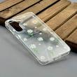 قاب گوشی Galaxy S25 FE سامسونگ شفاف پشت طلقی شیشه‌ای دور ژله ای طرح گل بابونه کد 1002604