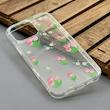 قاب گوشی iPhone 16 Pro Max آیفون شفاف پشت طلقی شیشه‌ای دور ژله ای طرح گل لاله کد 1002617