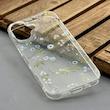 قاب گوشی iPhone 17 آیفون شفاف پشت طلقی شیشه‌ای دور ژله ای طرح گل کد 1002639