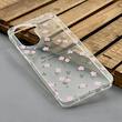 قاب گوشی Redmi A5 - Poco C71 شیائومی شفاف پشت طلقی شیشه‌ای دور ژله ای طرح گل صورتی کد 1002677