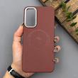 قاب گوشی Galaxy A05S سامسونگ لدر دیزاین پولو Leather Design Polo زرشکی 
