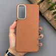 قاب گوشی Galaxy A05S سامسونگ لدر دیزاین پولو Leather Design Polo عسلی