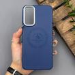 قاب گوشی Galaxy A14 سامسونگ لدر دیزاین پولو Leather Design Polo سرمه ای