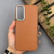 قاب گوشی Galaxy A15 سامسونگ لدر دیزاین پولو Leather Design Polo عسلی