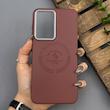قاب گوشی Galaxy A17 سامسونگ لدر دیزاین پولو Leather Design Polo زرشکی