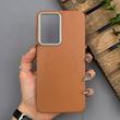 قاب گوشی Galaxy A17 سامسونگ لدر دیزاین پولو Leather Design Polo عسلی 