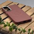 قاب گوشی Galaxy A24 سامسونگ لدر دیزاین پولو Leather Design Polo زرشکی کد E1-1001901