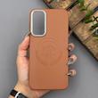 قاب گوشی Galaxy A25 سامسونگ لدر دیزاین پولو Leather Design Polo عسلی