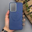قاب گوشی Galaxy A56 سامسونگ لدر دیزاین پولو Leather Design Polo سرمه ای