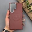 قاب گوشی Galaxy S23 Ultra سامسونگ لدر دیزاین پولو Leather Design Polo زرشکی