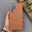 قاب گوشی Galaxy S23 Ultra سامسونگ لدر دیزاین پولو Leather Design Polo عسلی