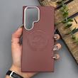 قاب گوشی Galaxy S22 Ultra سامسونگ لدر دیزاین پولو Leather Design Polo زرشکی