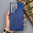 قاب گوشی Galaxy S22 Ultra سامسونگ لدر دیزاین پولو Leather Design Polo سرمه ای