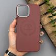 قاب گوشی iPhone 13 Pro Max آیفون لدر دیزاین پولو Leather Design Polo زرشکی 