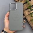 قاب گوشی iPhone 13 Pro Max آیفون لدر دیزاین پولو Leather Design Polo طوسی