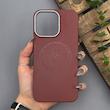 قاب گوشی iPhone 15 Pro Max آیفون لدر دیزاین پولو Leather Design Polo زرشکی