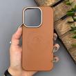 قاب گوشی iPhone 15 Pro آیفون لدر دیزاین پولو Leather Design Polo عسلی