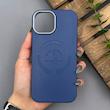 قاب گوشی iPhone 15 آیفون لدر دیزاین پولو Leather Design Polo سرمه ای